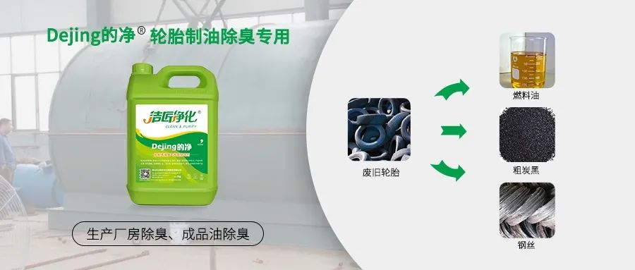 廢舊輪胎煉油廢氣污染，車間惡臭問題可利用潔匠凈化除臭劑解決.jpg